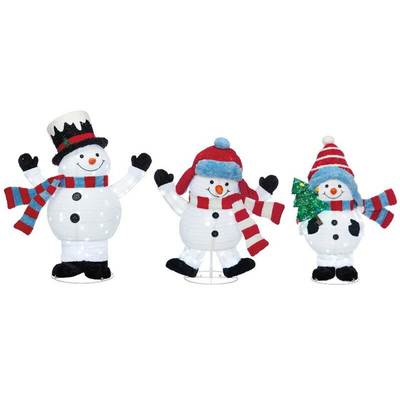 楽天市場】2025最新☆ポップアップ スノーマン ファミリー 3体セット
