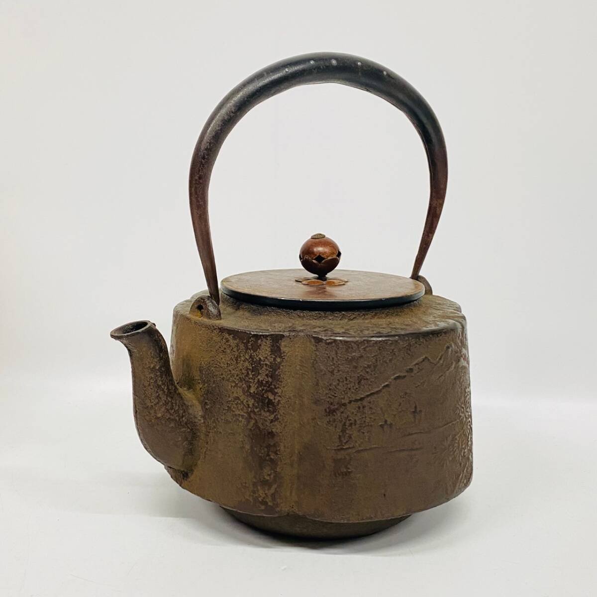 唐金 古い鎚目急須 茶壷 / 煎茶道具 コレクター放出品 浅川堂 鎚