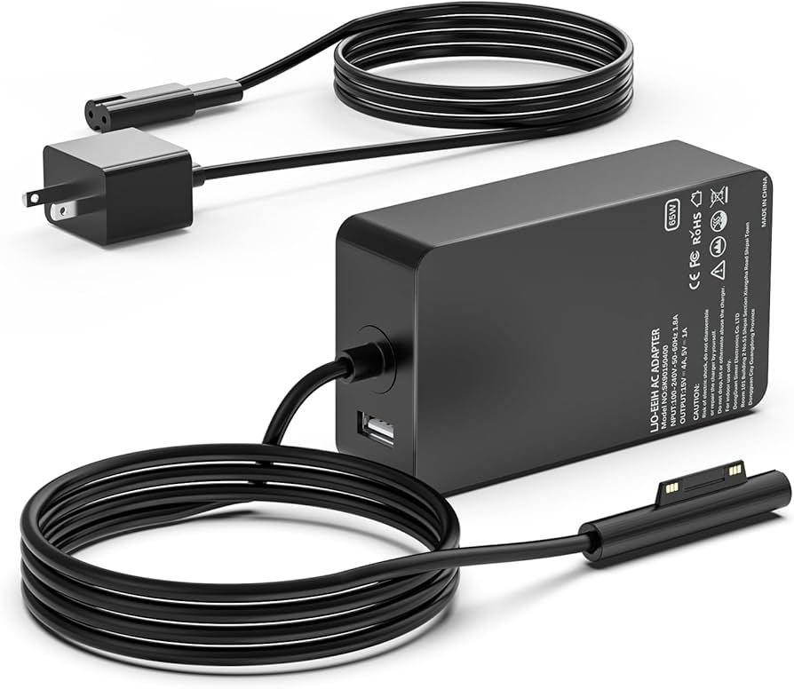 Amazon.com: Surface Pro Charger 65W, Surface Charger Compatible