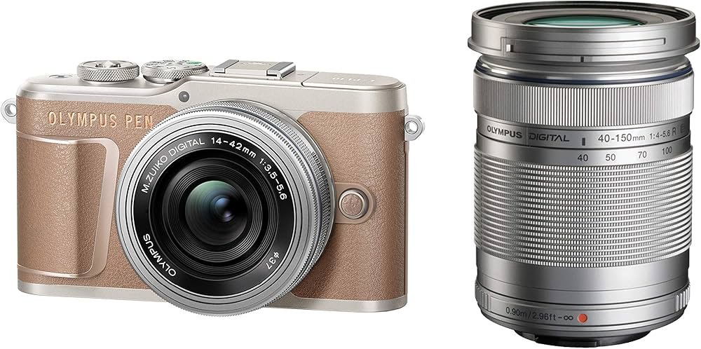 Amazon.co.jp: OLYMPUS PEN E-PL10 EZ Double Zoom Kit, Brown