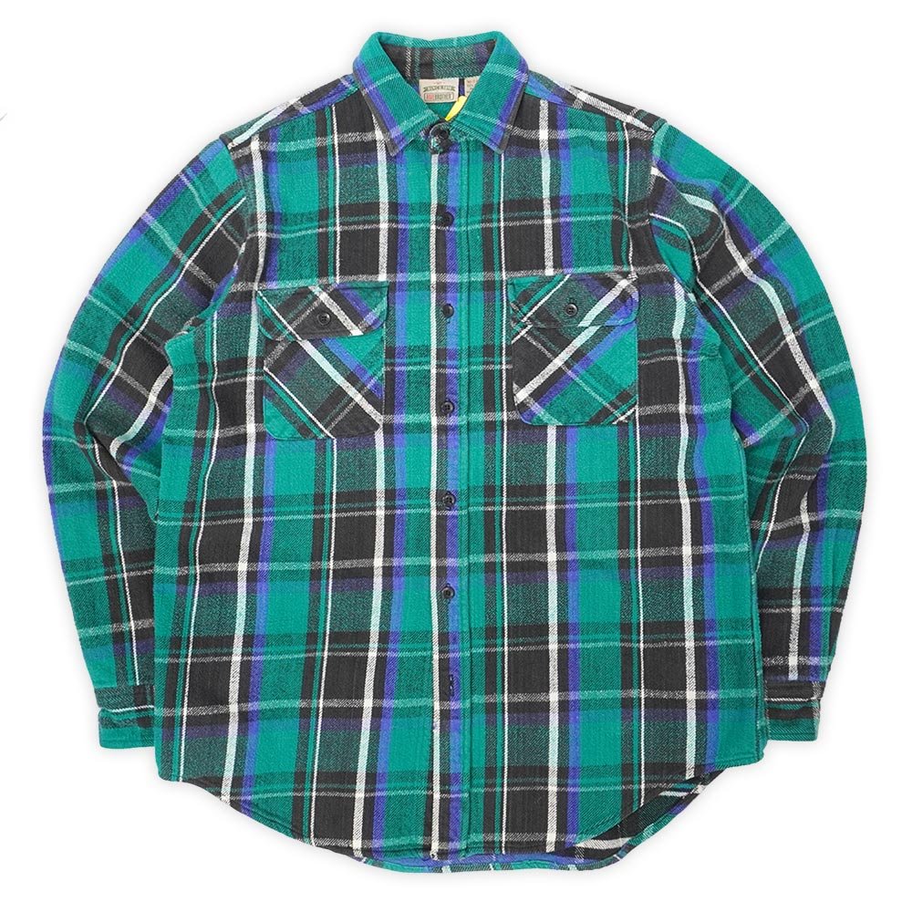 楽天市場】USA製 70s~80s FIVE BROTHER Check Flannel L/S Shirt 青緑