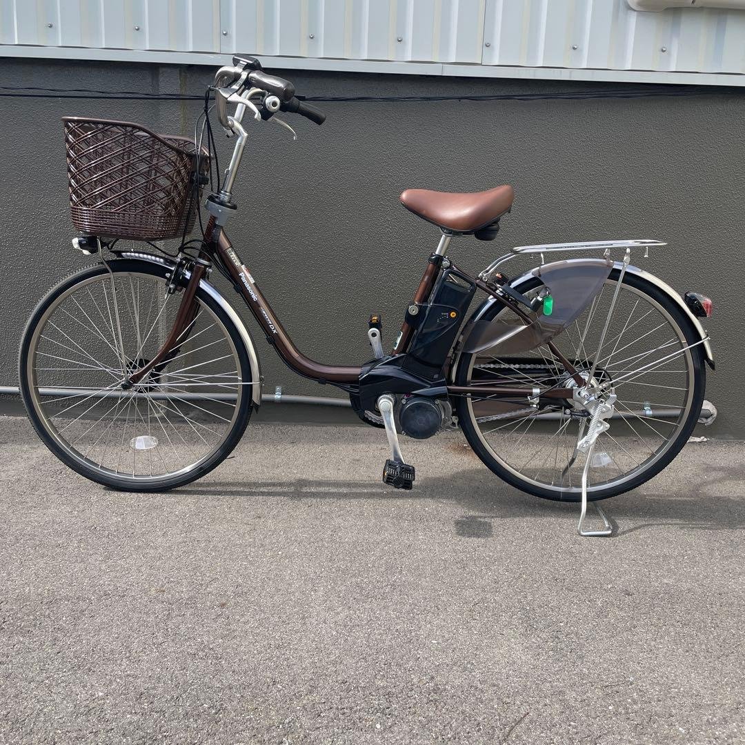 パナソニック電動アシスト自転車24インチ 美品ブラウン パナソニック 24 プロム(内装3段仕様) 20型 ライトフォーンベージュ